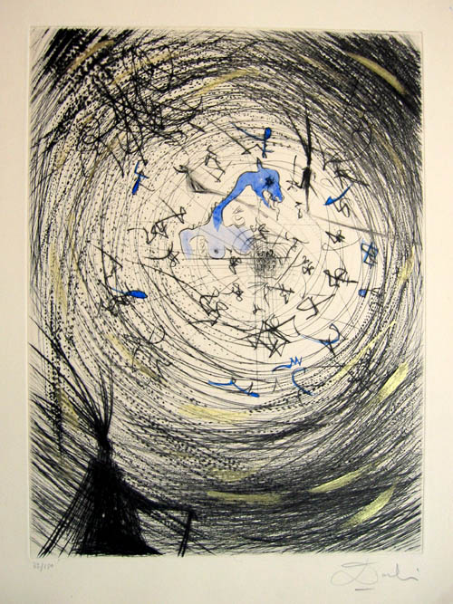 Salvador Dali - Venus in Furs suite - Sator - 1968/1969 Signed Etching